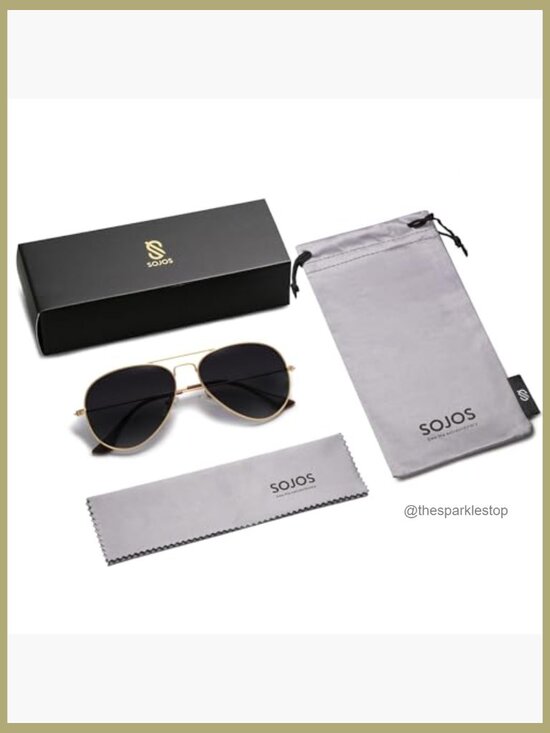 Polarized Aviator Sunglasses with Metal Frames